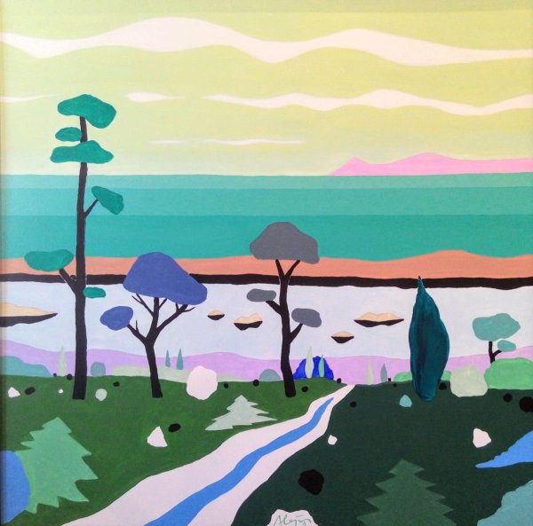 Картины в стиле поп арт пейзаж