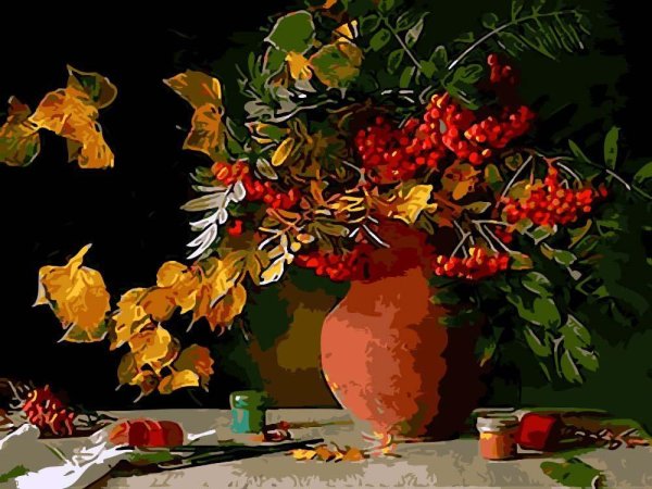 Осенние натюрморты и пейзажи