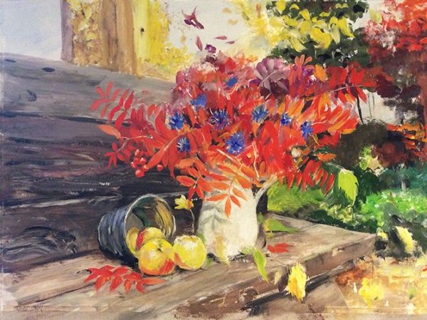 Осенний натюрморт живопись