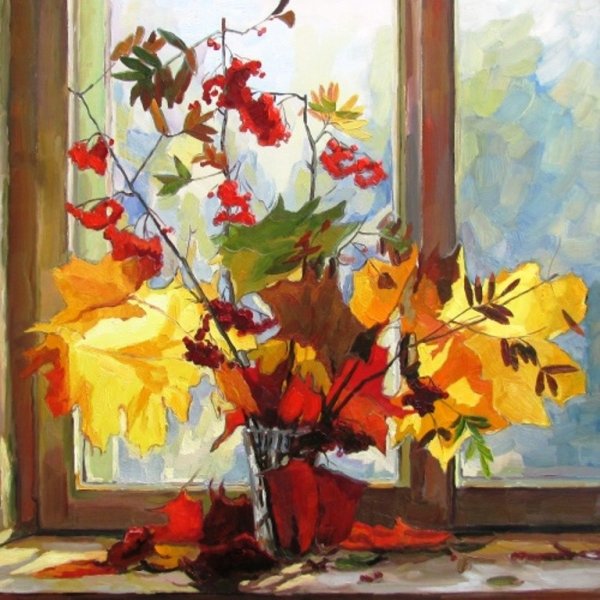 "Осенний букет" (портрет в. и. Репиной, 1892),