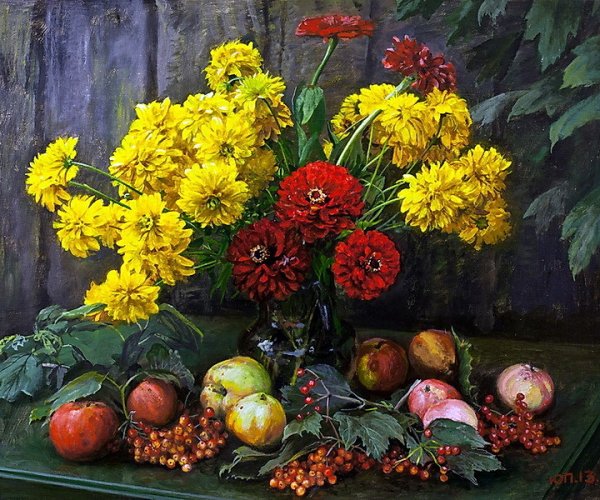 Листва живопись