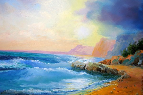 Морской пейзаж маслом мастер класс
