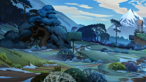 Пейзаж в казуальном стиле