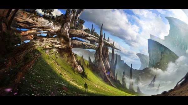 Фантастический пейзаж Графика