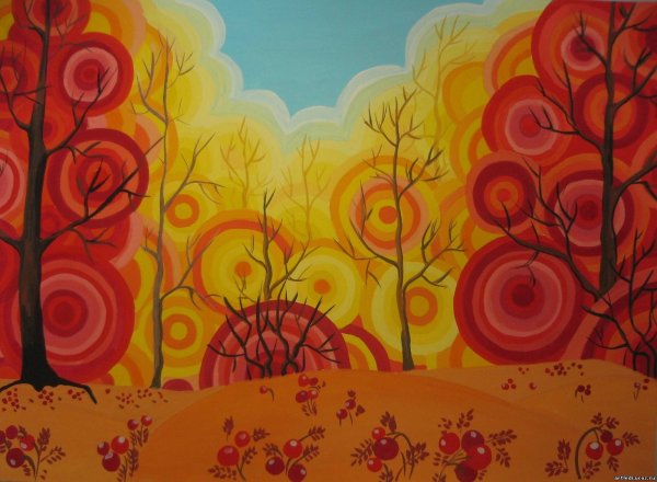 Декоративная композиция пейзаж