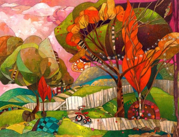 Осенний лес мультяшный