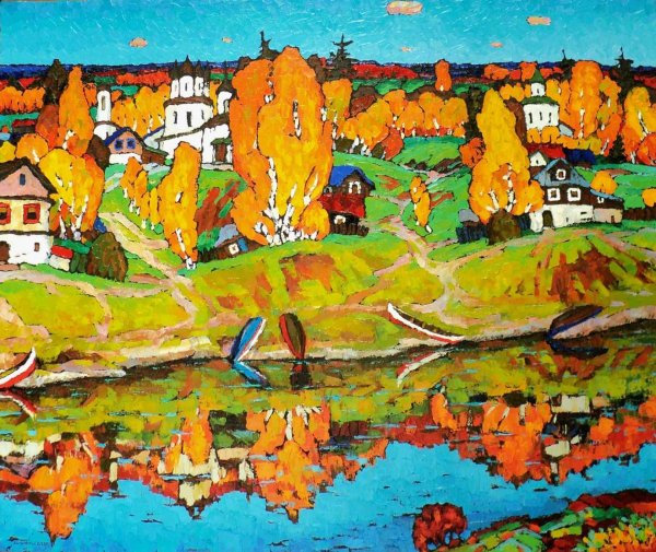 Декоративная композиция пейзаж