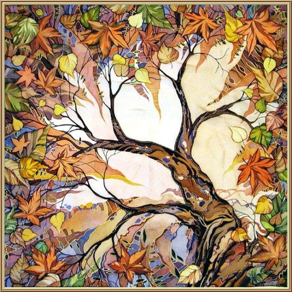 Художник Леонид Афремов осенний мостик