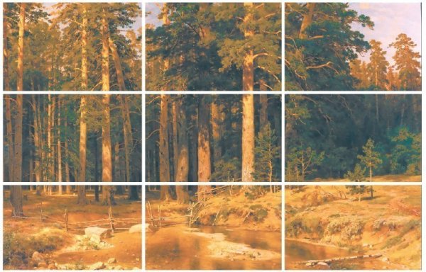 Шишкин Корабельная роща золотое сечение