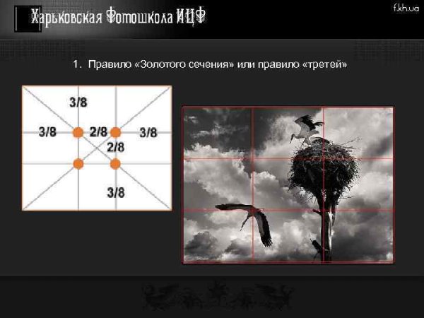 Правило третей и золотое сечение