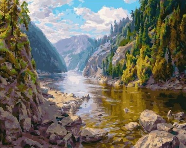 Сергей Басов картины Горная речка