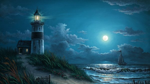 Пейзаж с маяком