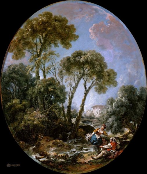 Франсуа Буше "пейзаж в окрестростях Бове"