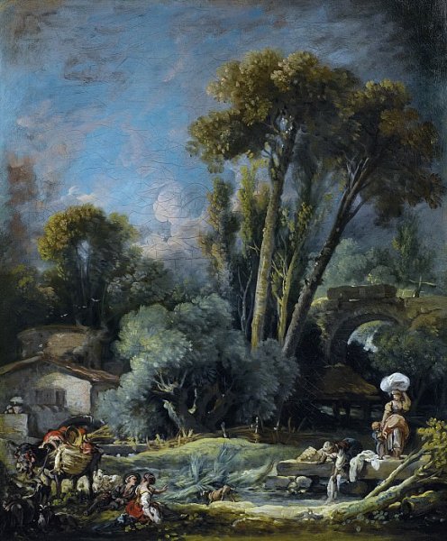 Франсуа Буше "пейзаж в окрестростях Бове"