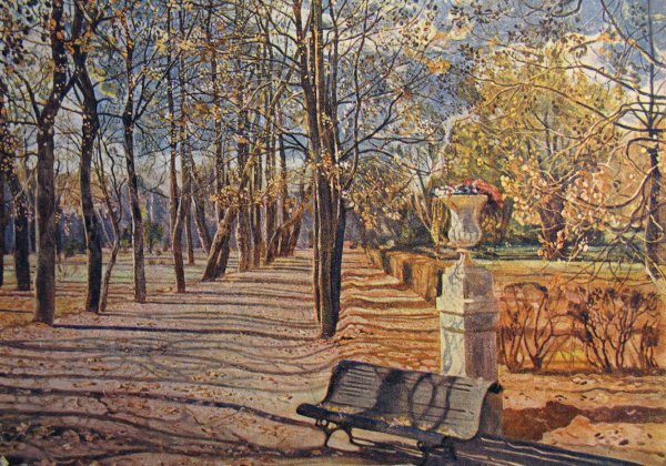 Исаак Израилевич Бродский "парк осенью" 1910