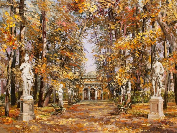 Летний сад в Санкт Петербурге в живописи