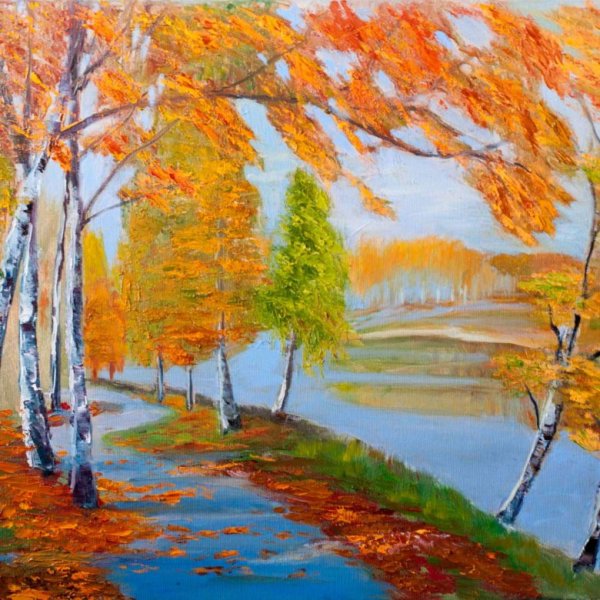 Осень березы картина
