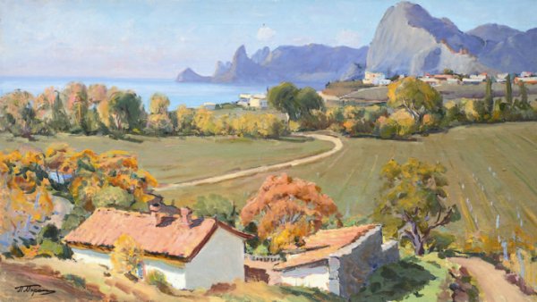 Роберт Рафаилович Фальк Landscape with a Bridge