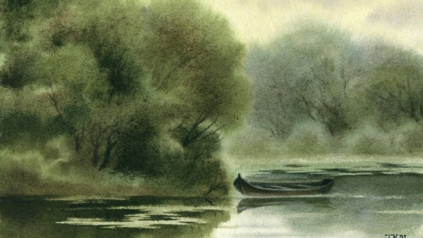 Акварель сухая кисть