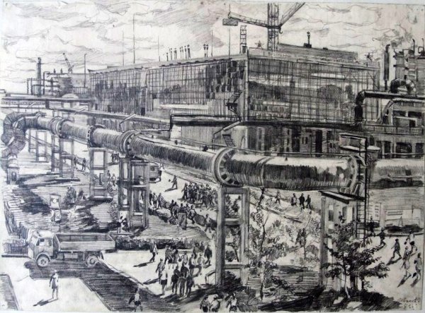 Завод карандашом