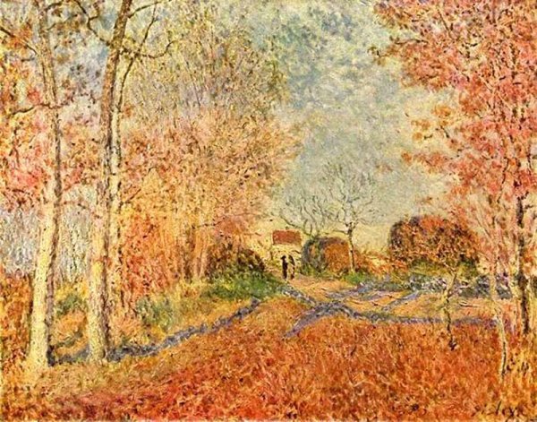 Клод Моне осенняя аллея