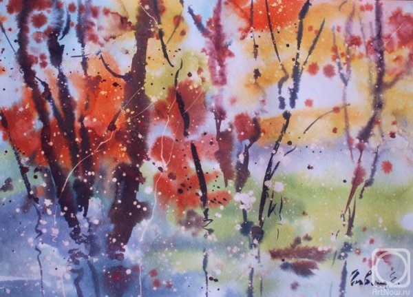 "Дождливо-осеннее.художник Евгений Гавлин картины