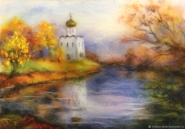 Шерстяная акварель пейзажи