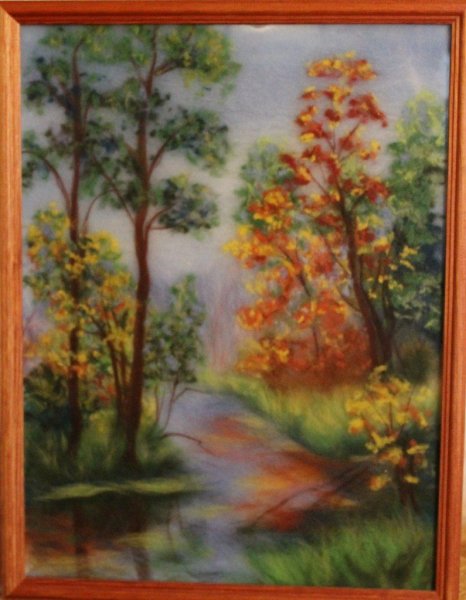 Осенние пейзажи из шерсти