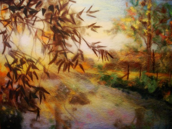 Осенние пейзажи из шерсти