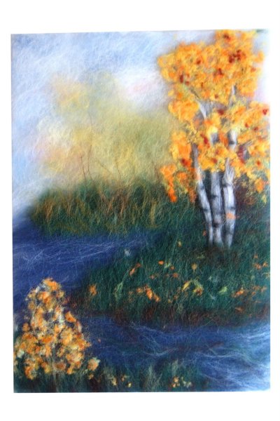 Осенние пейзажи из шерсти