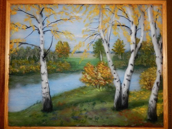 Картины шерстью