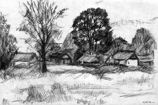 Наброски и зарисовки пейзажи