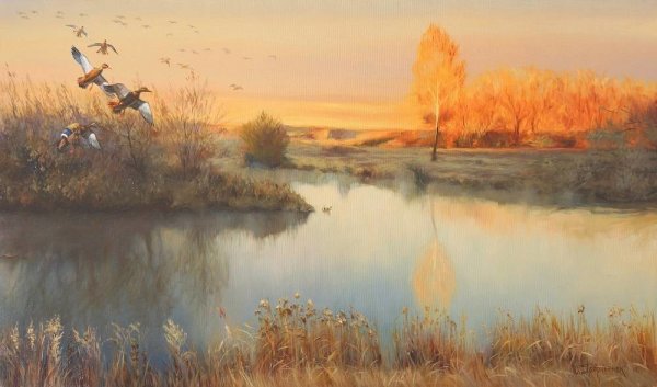 Юрий Гавриленок картины осенние пейзажи