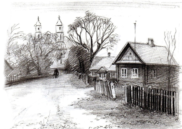 Городской и сельский пейзаж в графике