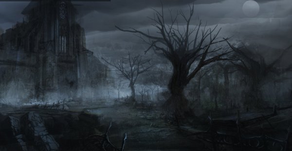 Мрачные пейзажи арт фэнтези