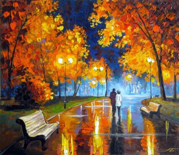 Осень в городе пейзаж