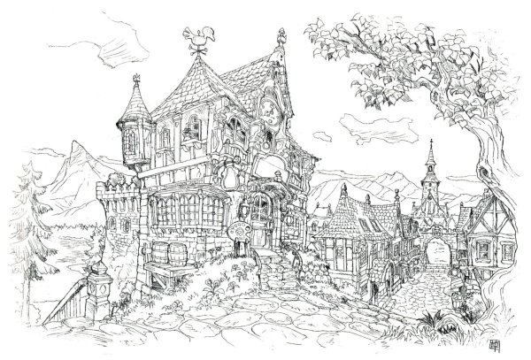 Раскраска антистресс архитектура