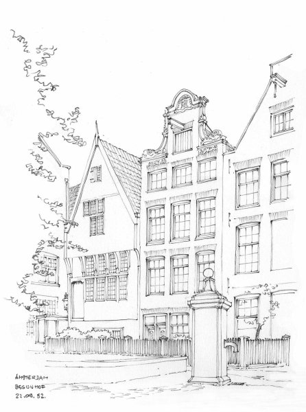 Контурный рисунок здания