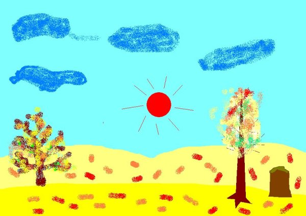 Рисунки в паинте осень