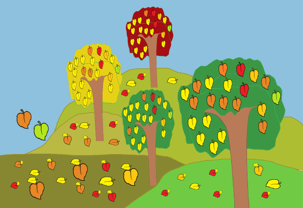 Рисунки в паинте осень