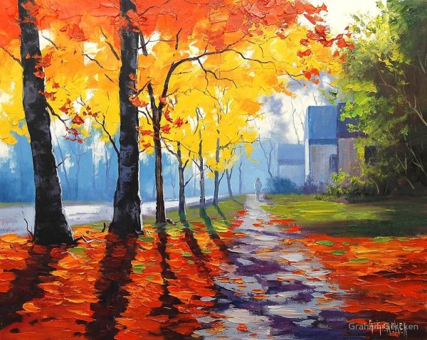 Пейзаж в Paint