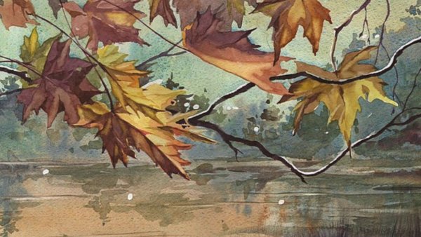 Инна Петрашкевич акварель осень