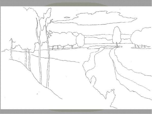 Схема рисования пейзажа