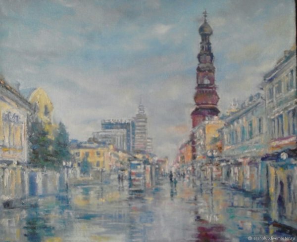 Вечерний пейзаж города