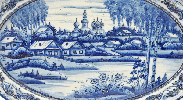 Гжельская роспись деревня