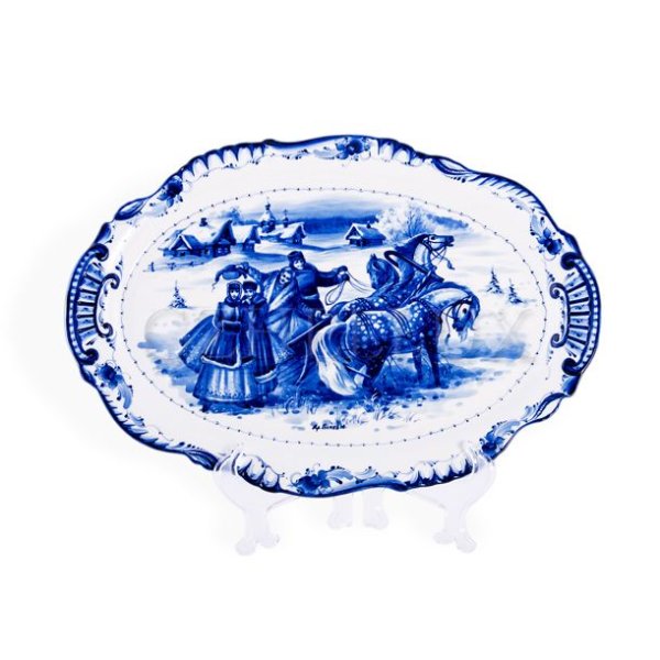 Гжельская роспись пейзаж