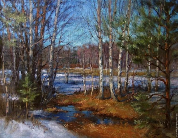 «Ранняя Весна в Абрамцево» Левитан