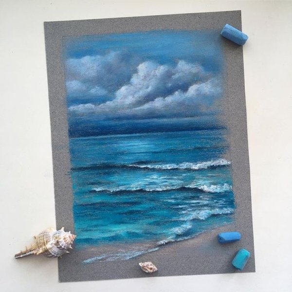 Море пастелью