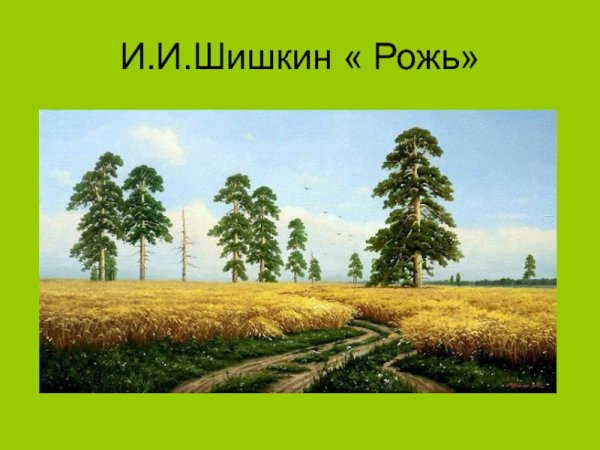 Репродукция Шишкина рожь