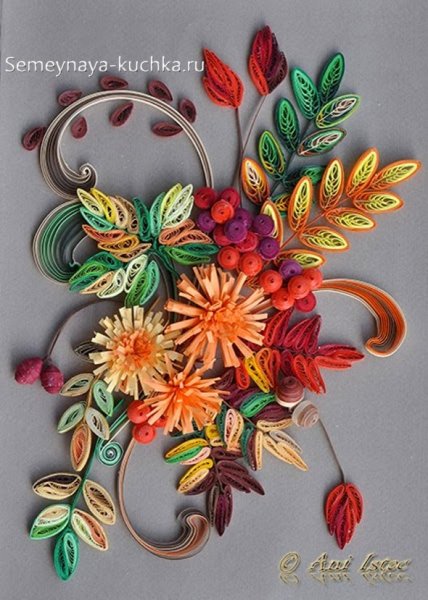 Осенняя поделка квиллинг